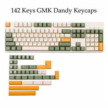 142 Klavišus GMK Dandy Keycaps Vyšnių Profilis PBT Dažų Sublimacijos Mechaninė Klaviatūra Keycap ISO Įvesti MX Jungiklis 61/68/75/87/980