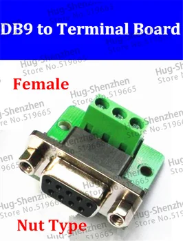 Didmeninė 30 vnt moterų DB9 Serijos Uosto terminalo RS232 breakout terminalai, pin 2/3/5 Veržlė tipas