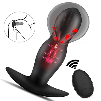 Analinis Vibratorius Belaidžio Nuotolinio Valdymo Vyrų Prostatos Massager Pripučiamas Analinis Kaištis Butt Plug Analinis Plėtra Sekso Žaislai Vyrams, Analiniai Sekso Žaislas