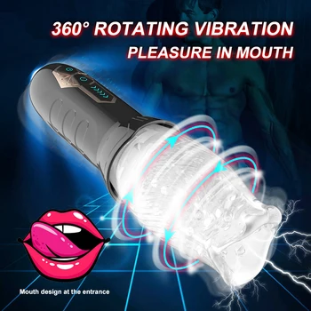 Sekso Mašina Automatinio Pasukimo Vyrų Masturbator Taurės Vibratorius Sekso Tooys Vyrų Masturbacija Taurės Realistiškas, Vaginos, Varpos Žodžiu 18