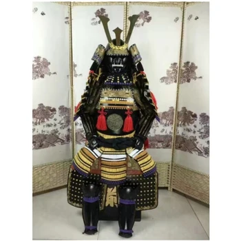Japonijos Samurajų Šarvus Ooyoroi Anglies Plieno Japonijos Kariai Šarvų Šalmas Wearalbe Etapo Rezultatus Cosplay Kostiumai