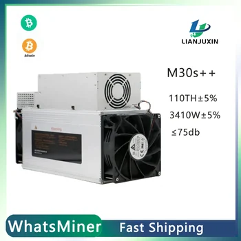 Naujas Whatsminer M30s++ Miner 110T BTC Bitcoin Miner 3410W Bulid-be PSU Sandėlyje