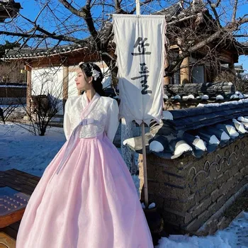 Hanbok Tradicinis Korėjiečių Suknelė 2023 Moteris Karalienė Naujų Korėjos Stiliaus Skraiste Kostiumas Fotografijos Drabužių Liaudies Šokių Hanbok Vestuves