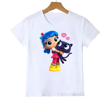 Children 's Marškinėliai Vaikams, Tiesa Ir Vaivorykštės Karalystę Animacinių filmų Marškinėliai Vasarą Mergina T-Shirt Viršuje Kūdikių Bamblys White T-Shirt Drabužiai