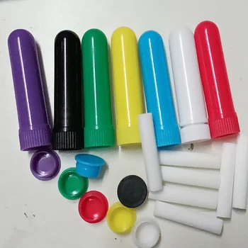 100sets Tuščią Nosies Inhaliatorių (4Parts/Nustatymas), galite pasirinkti maišyti spalvas iš 7 spalvų