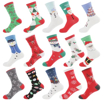 [Kalėdų kojinės] naujų medvilnės kvėpuojantis in-tube Kalėdų kojinės Vyresnio amžiaus Briedžiai Sniego Atspausdintas Kalėdų Kojinės