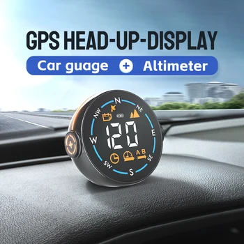 2023 Nauja Pažangi GPS HUD Daviklis Greičio Ekranas Gestas Pripažinimo Laikrodžio Aukštis Aplinkos Šviesos Head Up Display už Visus Automobilius