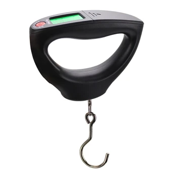 Skaitmeninių Elektroninių Žvejybos Svoriai Masto 10g-50kg Nešiojamas LCD Ekranas AAA Baterijos Digital Bagažo Masto su Apšvietimu