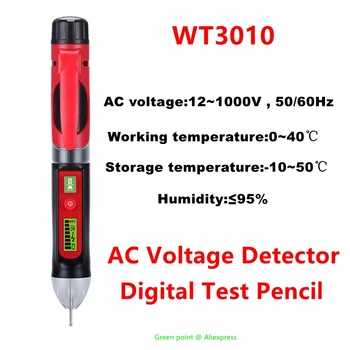 5VNT WINTACT WT3010 AC Įtampos Detektorius 12~1000V Aukštos ir Žemos Jautrumo Perjungimas Ne-Susisiekite su Elektros Pen Namų Linijos Nustatymo