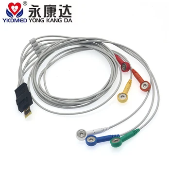 MT-MT 101-200 EKG Holter kabelis su 6-Veda IEC Snap 3M