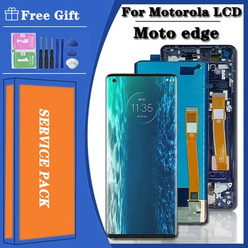 100%Originalą Motorola Moto krašto plius LCD XT2063-3 Jutiklinis Ekranas skaitmeninis keitiklis Skirtas Moto Krašto Ekranas XT2061-3 kolegijos moto Edge+