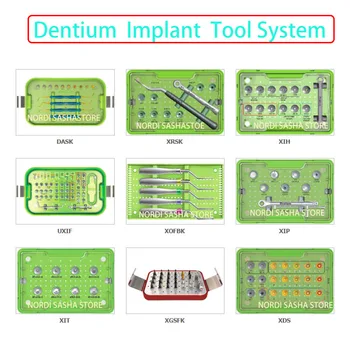 Originalus Dentium Gręžimo Kamštis Rinkinys, Dantų Implantai, Kaulų Dantis Skaitmeninis Vadovas Chirurgijos DASK/Dentium Protezavimo Osteotome Įrankių Rinkinys