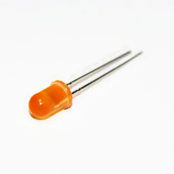 100VNT 5mm LED Orange Išsklaidytos Turas Šviesos Diodų Lempos Granulių