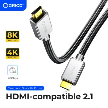 ORICO 8K HDMI suderinamus Kabelis 2.1 8K@60Hz 48Gbps Skaitmeninės Kabelinės Itin greito PS5 PS4 TV Box xbox eARC Dolby At HDR