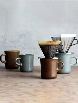 Puodelis vientisos spalvos keramikos kavos ausies Amerikos latte puodelis klasikinis paprastas 250/ 