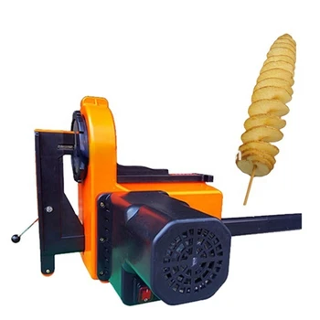 Elektros bulvių spiralės slicer cutter/automatinis rotacinis bulvių bokštas mašina/nešiojamieji mažų morkų bulvių spiralinio pjovimo mašina