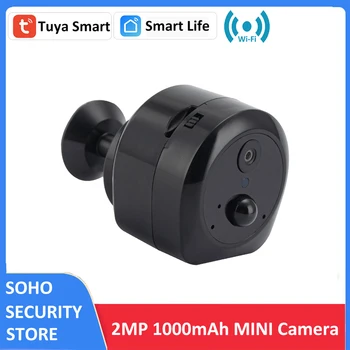 Tuya Smart Mini Wireless WiFi 1000mAh Baterija 1080P HD Naktį Versija CCTV Saugumo Kameros su Micriphone Nr. Garsiakalbis