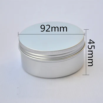 20pcs 200g Aliuminio Jar,užsukamu Tuščias kosmetikos konteinerių grietinėlės indelį mėginio alavo 200ml lūpų balzamas metalo puodą Nagų dailės cansfor kaukė
