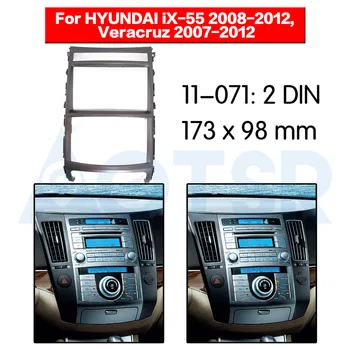 2 din Radijo fascia Hyundai IX-55 2008-2012 m. Veracruz 2007-2012 Stereo Garso Panel Mount Montavimas Brūkšnys Rinkinys Rėmo Adapteris