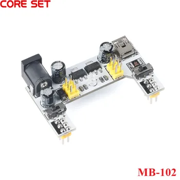 MB102 DC 7-12V Micro USB Sąsaja Breadboard Maitinimo Modulio Reguliatoriaus 2 Kanalo Valdybos 3.3 V 5V MB-102