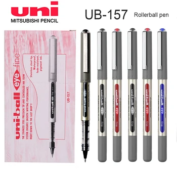 12Pcs/Box Uni Gelio Rašiklis UB-157 Tiesiai Skysčio Vandeniui Rollerball Pen 0,7 mm Parašą Pen Raštinės Reikmenys, mokyklinės prekės,