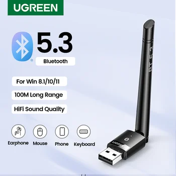 UGREEN USB Bluetooth 5.3 Adapteris, skirtas PC Garsiakalbis Belaidės Pelės, Klaviatūros Muzikos Garso Imtuvas, Siųstuvas Bluetooth Dongle